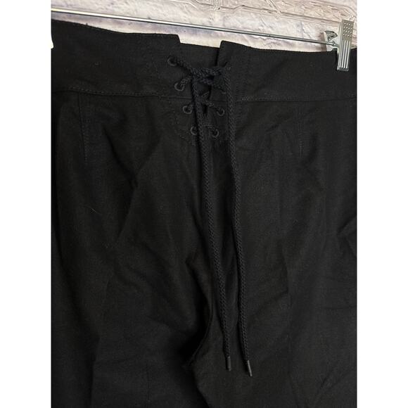 ❤️Express Design Studio Black High Waisted Flat Front Wide Leg Women's Pants 8 - Picture 5 of 7